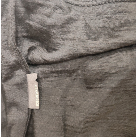 IceBreaker Merino Dark Grey Wool Men's T-Shirt Size Medium - Picture 3 of 7